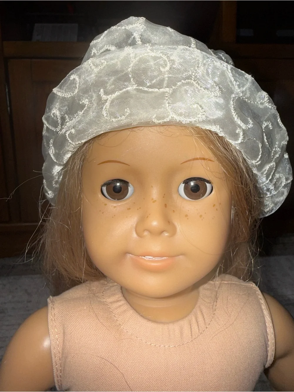 American girl Flower Garden hat 2002 Organza Hat retired